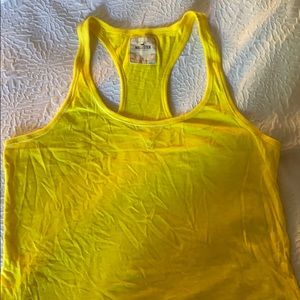 Hollister Yellow Racerback Cotton Tank